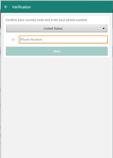 select country and enter number